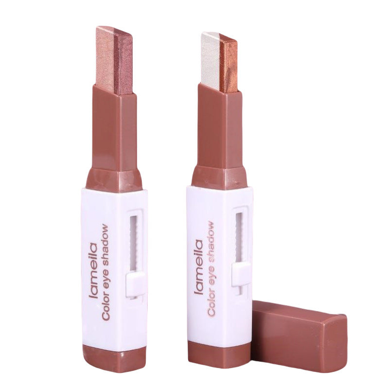 Dual-Color Eyeshadow Pen with Glitter and Matte Finish